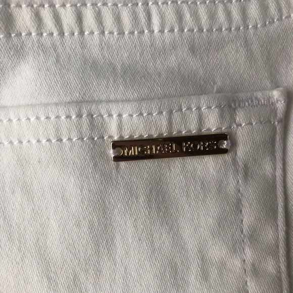 NWT MICHAEL KORS Selma Skinny High Rise Slim White  Jeans Size 4 Women - Picture 12 of 16